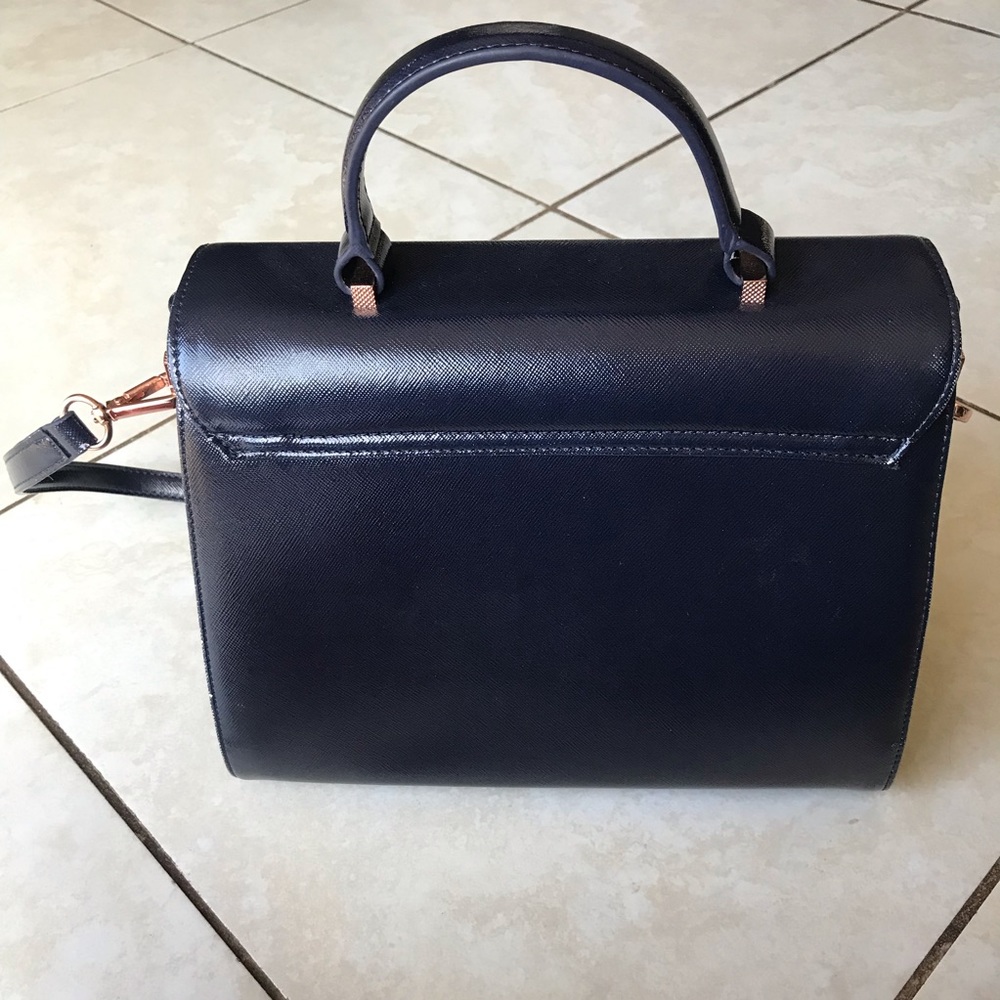 Ted Baker London Crossbody / handbag tilleyy crosshatch gardenia dark blue bag - Picture 7 of 8